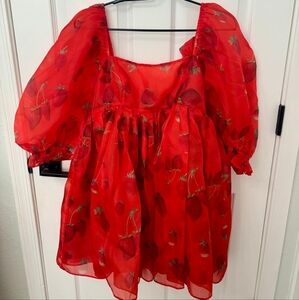 Selkie Strawberry Puff Dress
